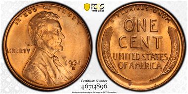 1931-S 1C MS65RD