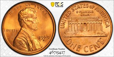 1969-D 1C MS65RD