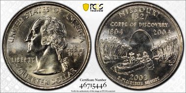 2003-P 25C Missouri MS66
