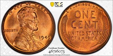 1949 1C MS65RD