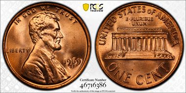1969-S 1C MS65RD