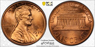 1974-S 1C MS65RD