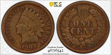 1909-S 1C Indian N1BN