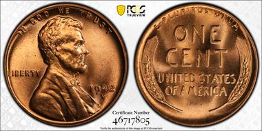 1942-D 1C MS67RD