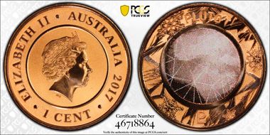 2017 1C Planetary Coins Pluto Colorized MS70RD