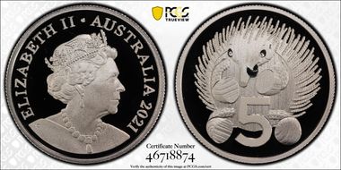 2021 5C Wooden Echidna - Baby Set PR70DCAM