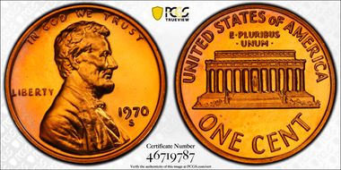 1970-S 1C Large Date PR68RD