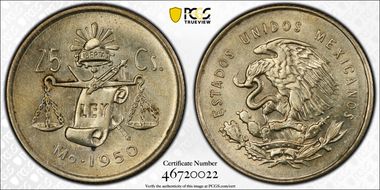 1950-Mo 25C MS63