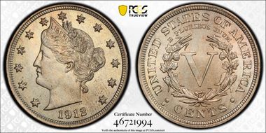 1912-D 5C MS66