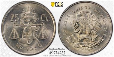 1950-Mo 25C MS66