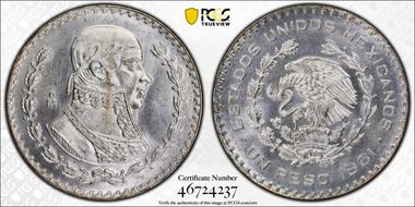 1961-Mo Peso KM-459 MS66