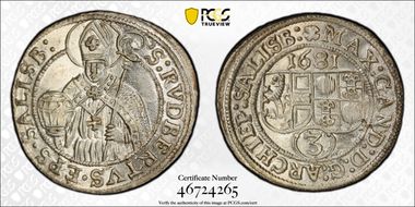 1681 3 Kr KM-228 MS65