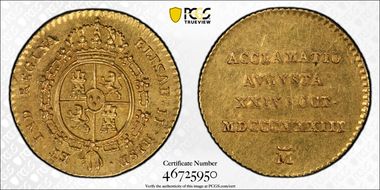 1833-M Medal He-24 Proclamation Medal Au MS62