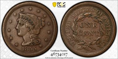 1855 1C Upright 55 VF35BN