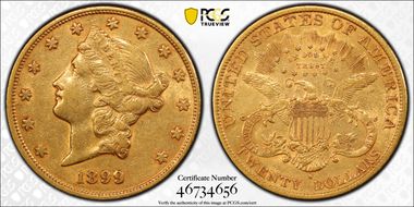 1899-S $20 XF45