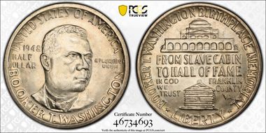 1948-D 50C Booker T. Washington MS66