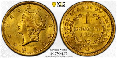 1852-O G$1 MS63