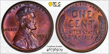 1958-D 1C MS64BN