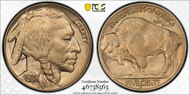 1938-D/S 5C Buffalo MS65