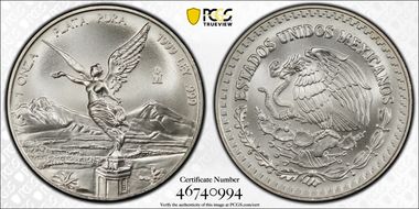 1999-Mo Onza Libertad Ag MS69