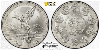 2000-Mo Onza Libertad Ag MS69