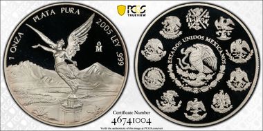 2005-Mo Onza Libertad Ag PR69DCAM