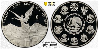 2007-Mo Onza Libertad Ag PR69DCAM