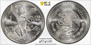 1988-Mo Onza Libertad Ag - DDO MS66