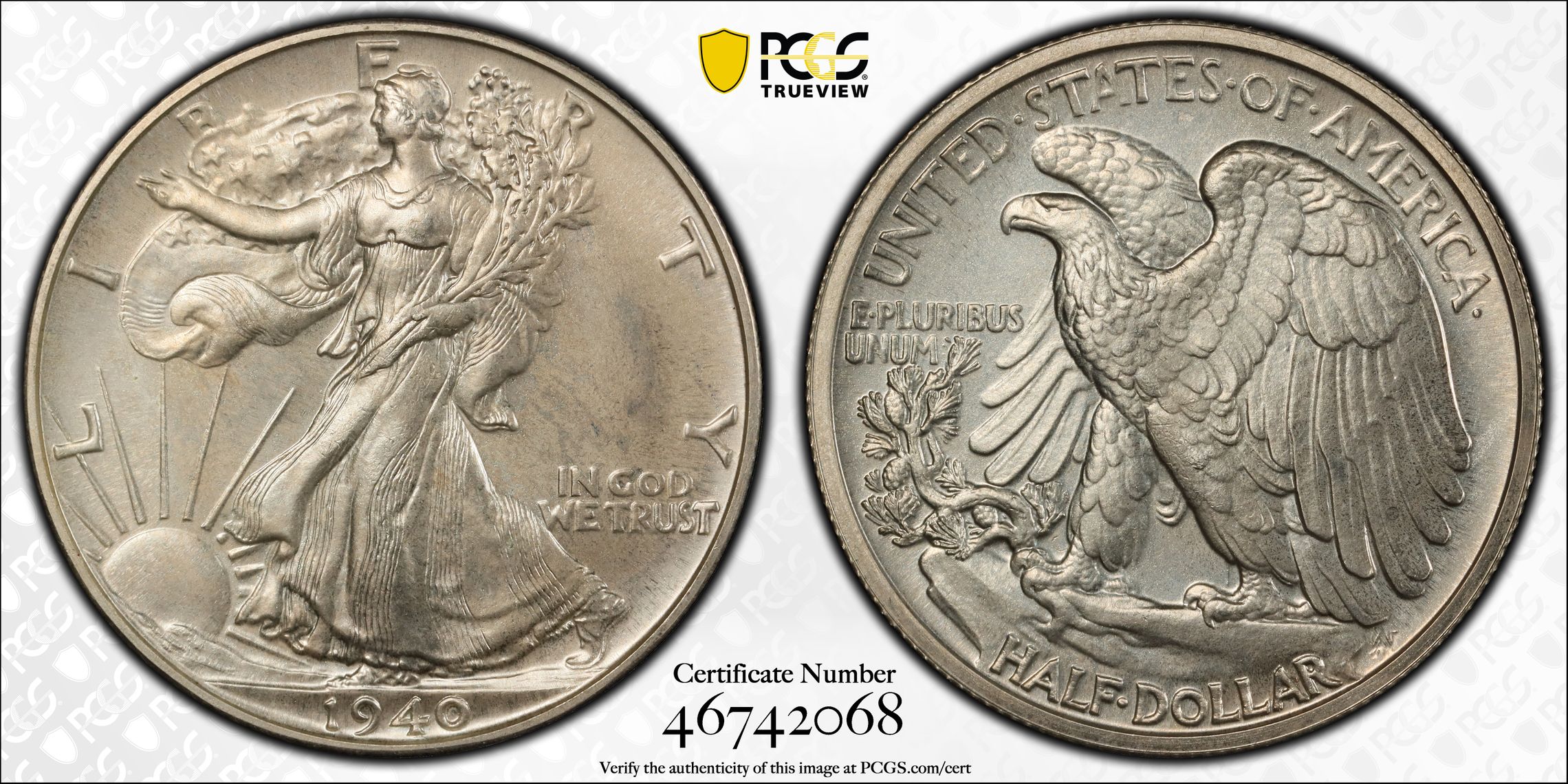 PCGS Certificate Verification Coin Details for Cert #46742068