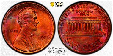 1986 1C MS66RB