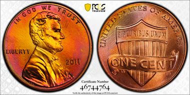 2011 1C Shield MS65RD