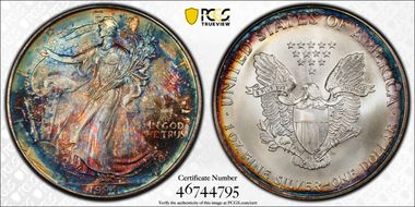 1994 $1 Silver Eagle MS67