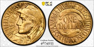 1915-S G$1 Panama-Pacific MS63