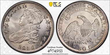1818 50C O-108, Pincher 8s MS64