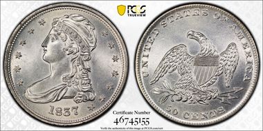 1837 50C MS62