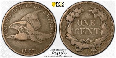 1857 1C Flying Eagle F12