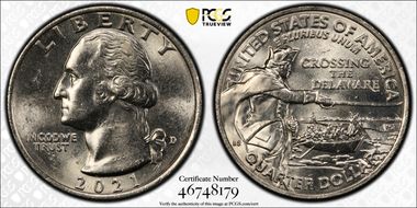 2021-D 25C Crossing the Delaware MS64