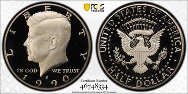 1990-S 50C PR70DCAM