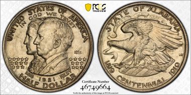 1921 50C Alabama, 2X2 N1