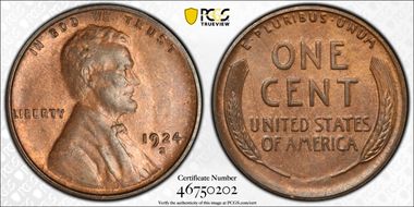 1924-S 1C AU58BN