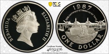 1987 $1 Aviation PR69DCAM