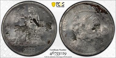 1877-S T$1 Chopmarked N1