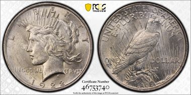 1922 $1 MS60