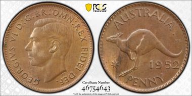 1952 A. (p) 1D London Reverse MS63BN