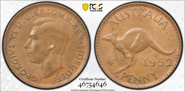 1952 A. (p) 1D London Reverse MS63BN