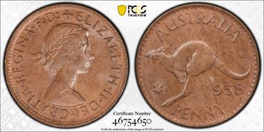 1958 Y. (p) 1D MS64BN