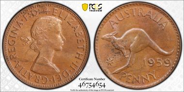 1959 Y. (p) 1D MS64BN