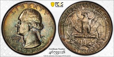 1958 25C Type B Reverse, FS-901 MS66+
