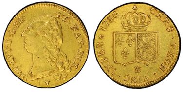 1786-BB 2 LDO Gad-363 No Dot, 1st Sem. XF45