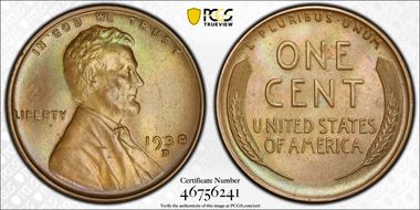 1938-D 1C MS65BN